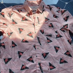 80s Inspired Flamingo Hawaiian Shirt